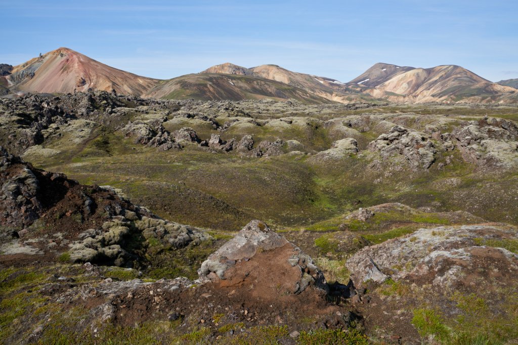 Lavafeld Laugahraun mit Brennisteinsalda, Landmannalaugar