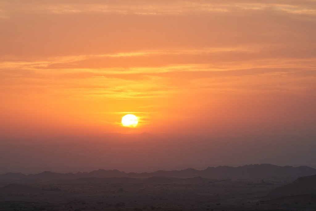 Sonnenuntergang, Dana Biosphere Reserve