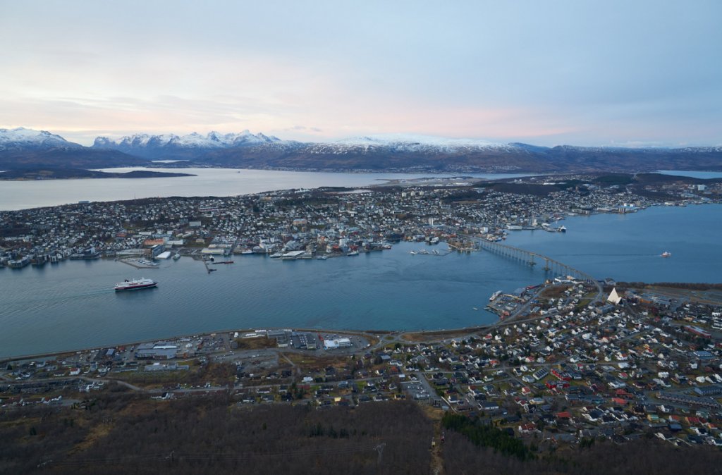 Tromsø, Blick vom Fjellheisen