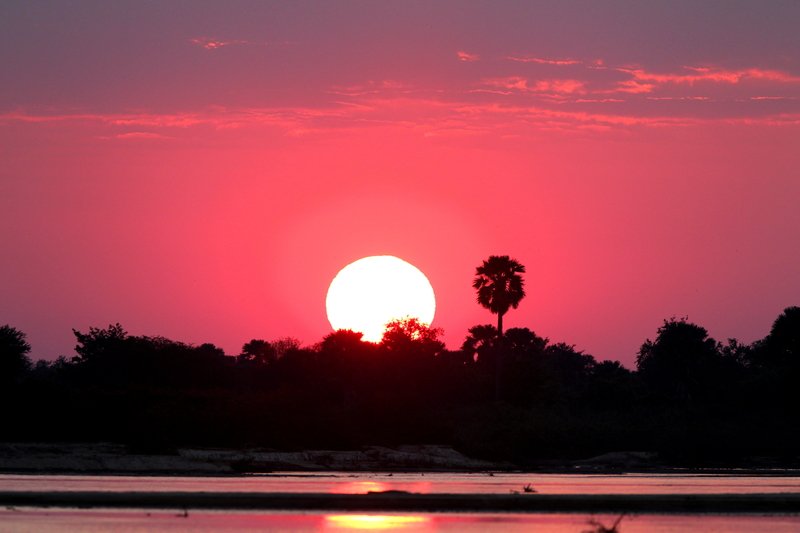 Sonnenuntergang Rufiji River, Selous Game Reserve