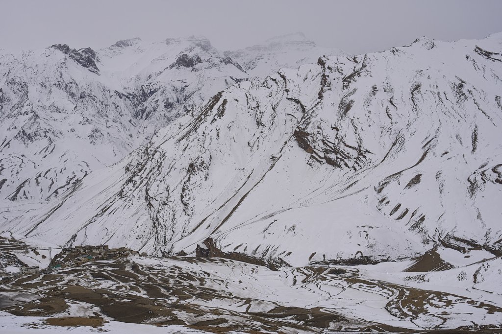 Blick auf Kibber, Spiti Valley