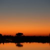 Sonnenuntergang, Okavango-Delta