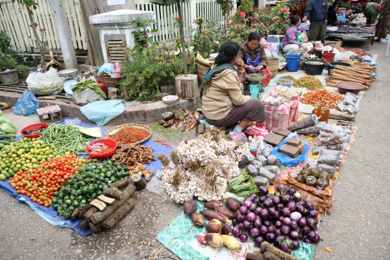 Morgenmarkt, Luang Prabang
